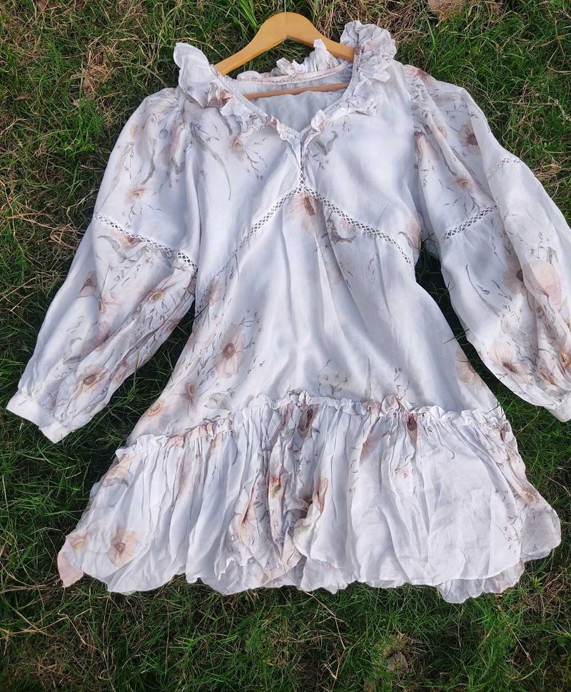 Floral Print Ruffle Dress