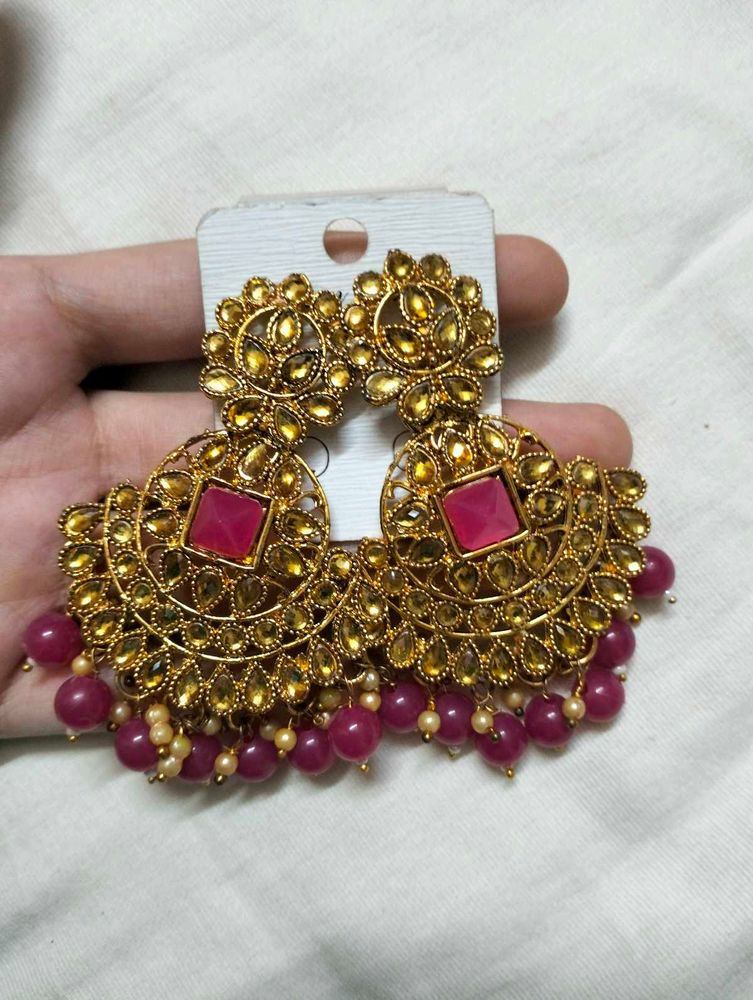 Maangtika And Earrings