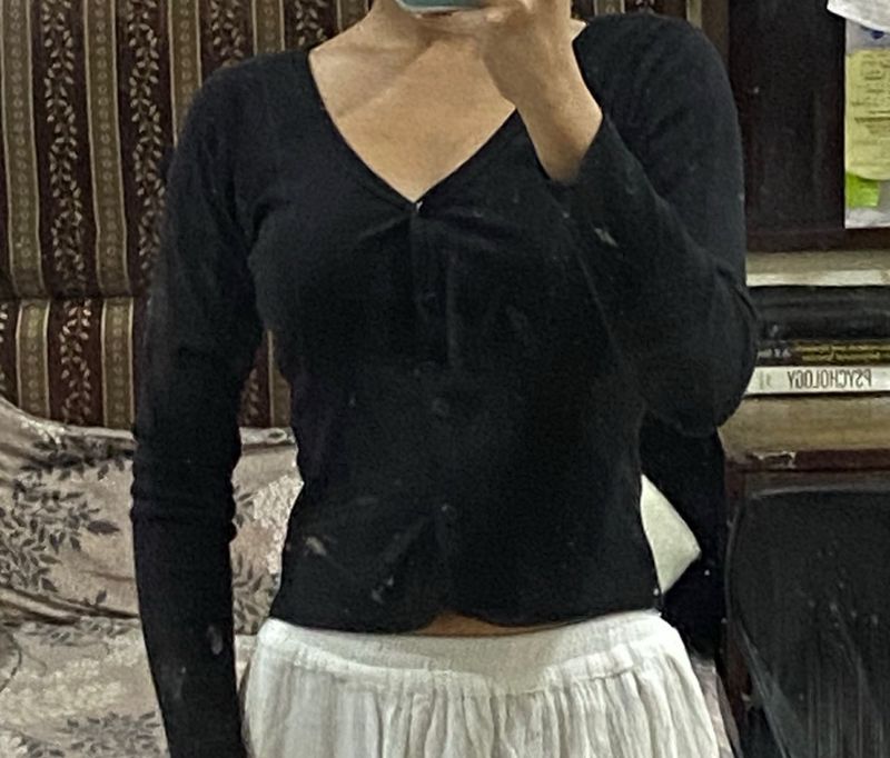 Black Long Sleeve Top
