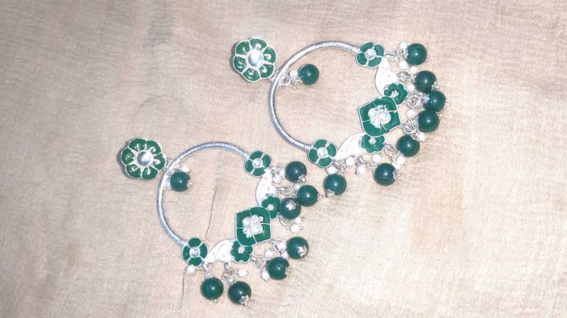 Green Stone Earrings