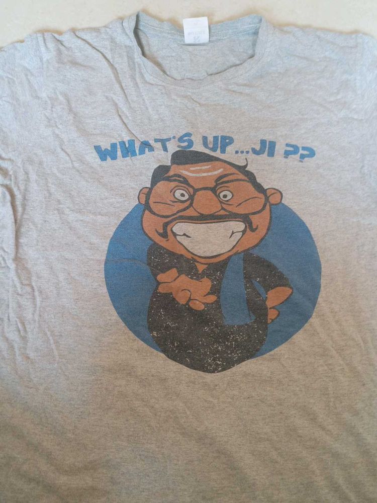 Graphic Print Grey T-shirt