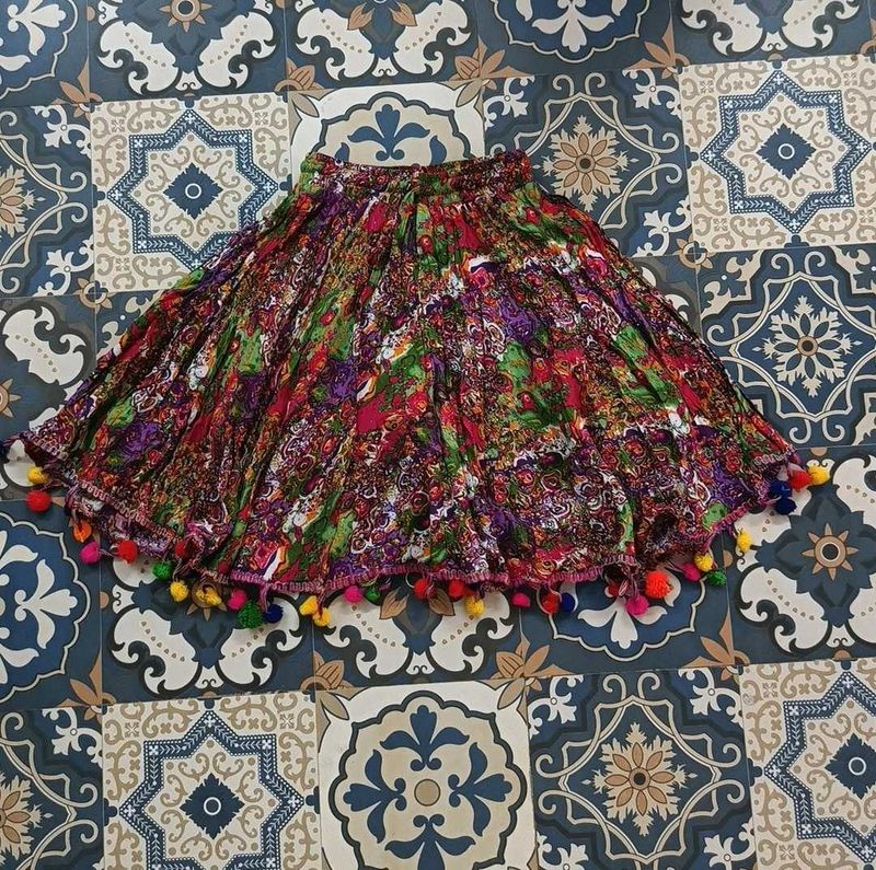 Multicolour Girls Skirt