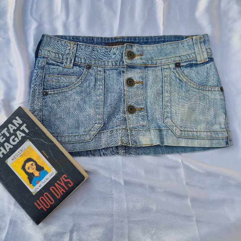 Micro Mini Denim Skirt