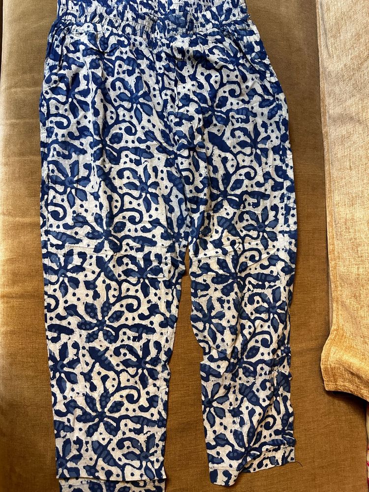 Blue white pants