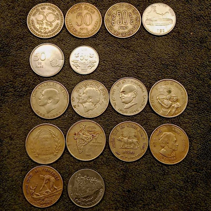 50 Paise Definitive &amp; Commomerative Complete Set