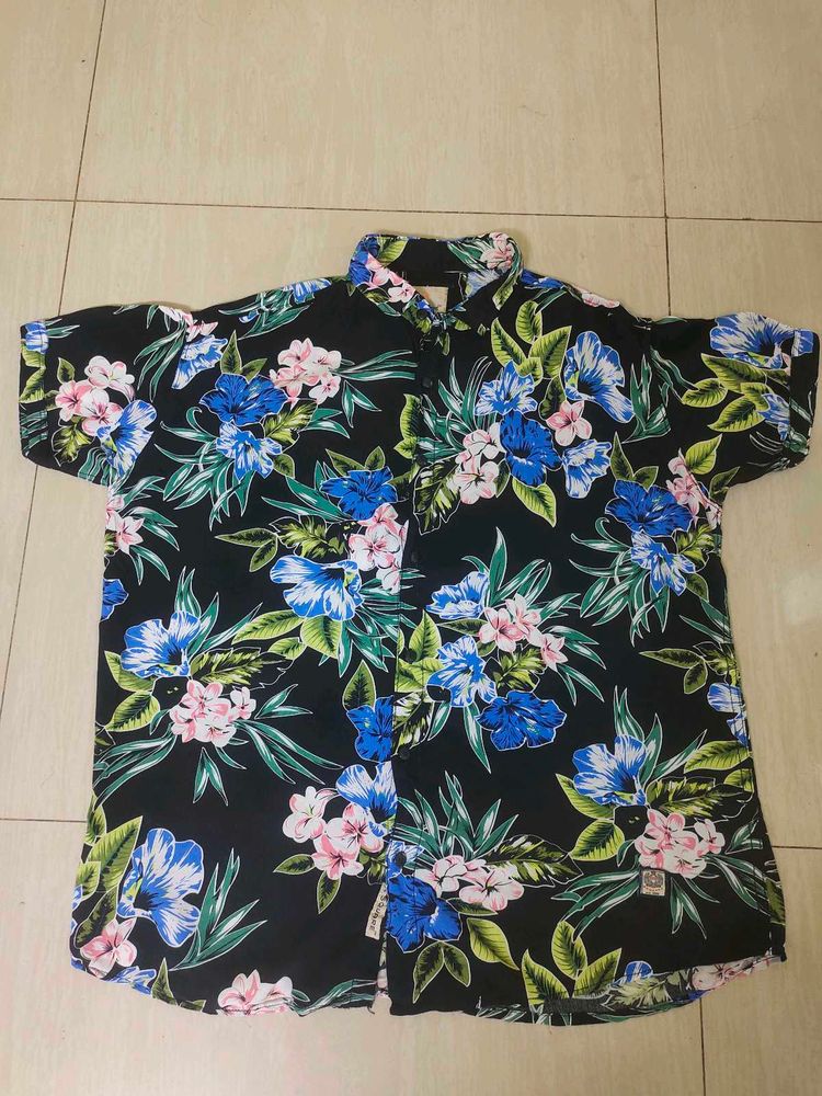 Floral Print Short Sleeve Shirt