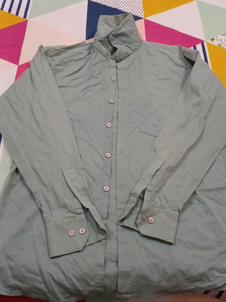 Green Button-Down Shirt