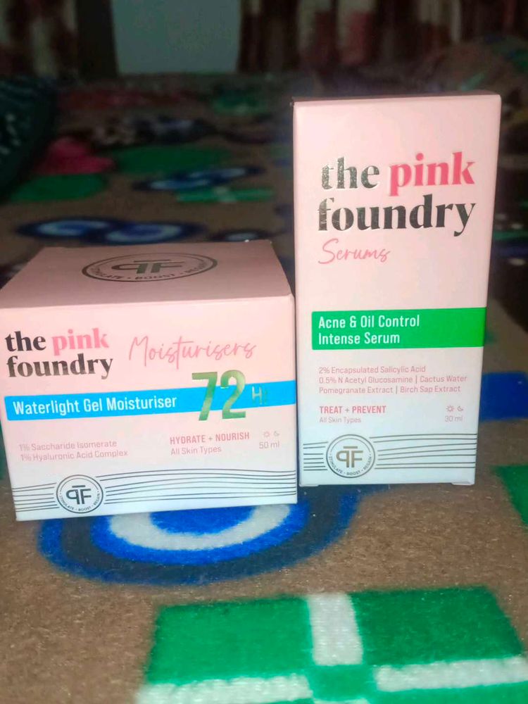 The Pink Foundry Acne Serum, moisturizer