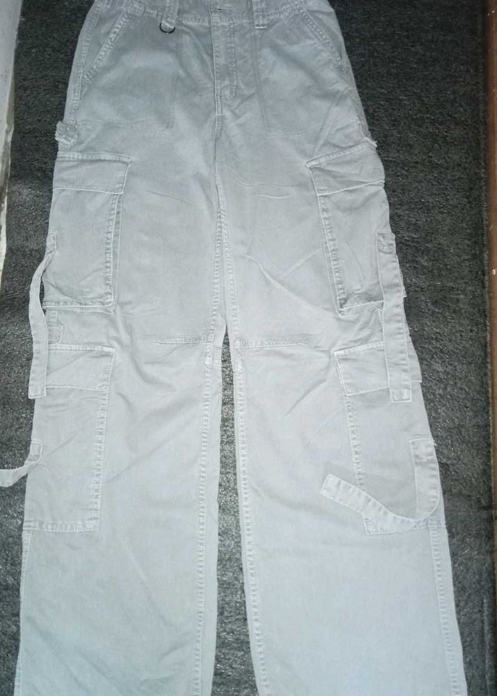 Gray size pockets Cargo Pants