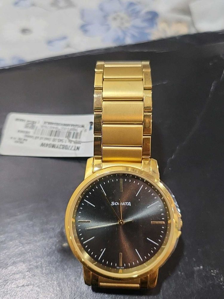 Sonata Gold Watch