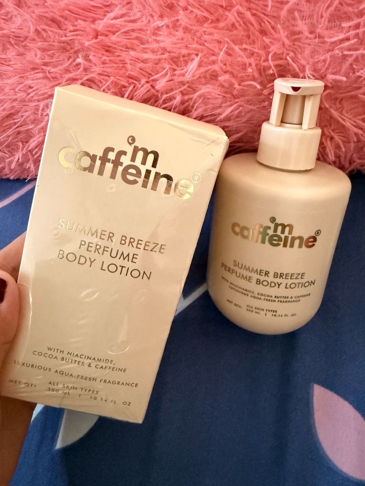 m caffeine summer breeze perfume body lotion