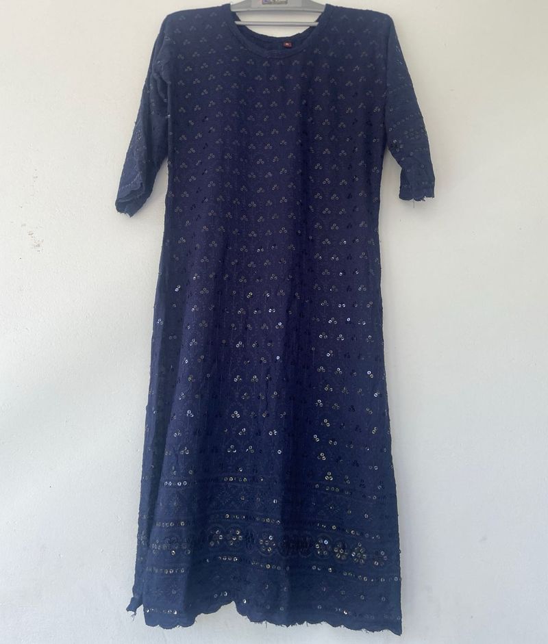 Elegant Navy Blue Kurta