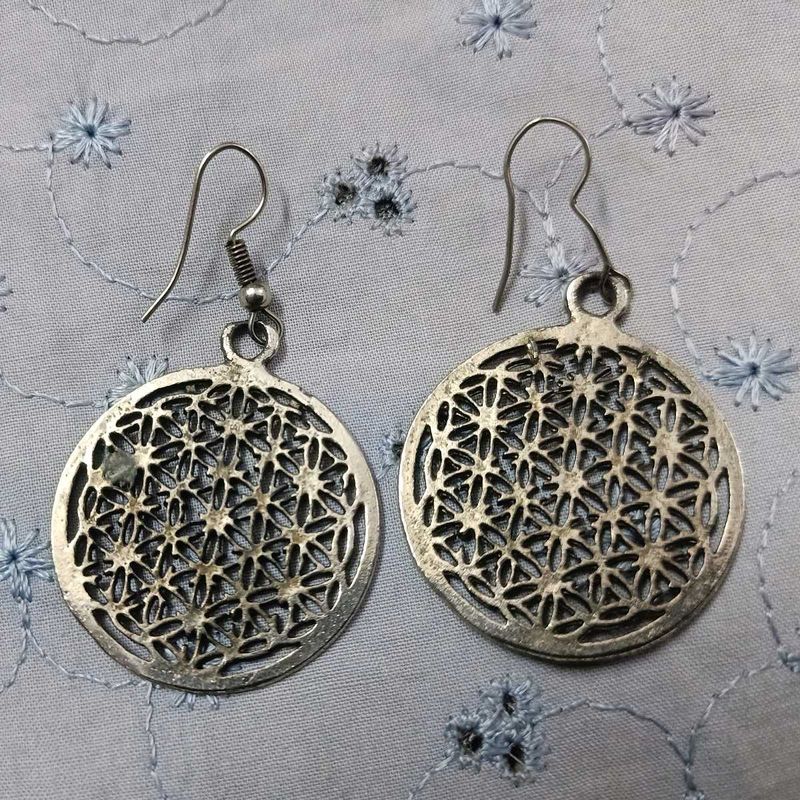Silver Oxidised Earrings
