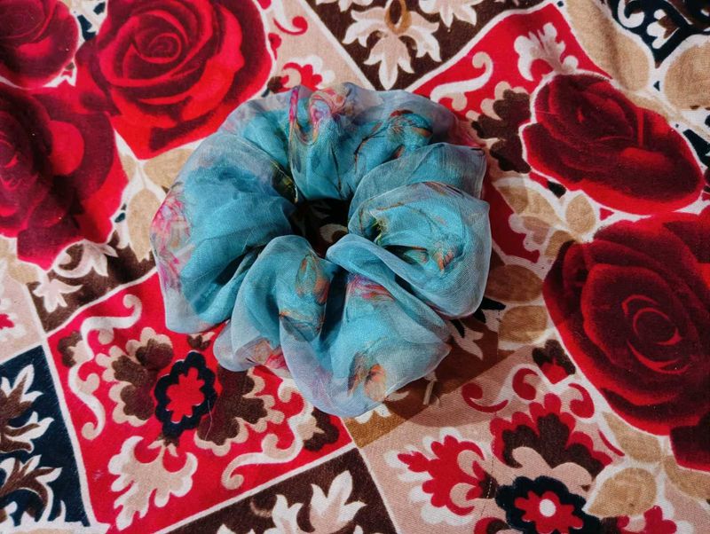 Floral Print Scrunchie