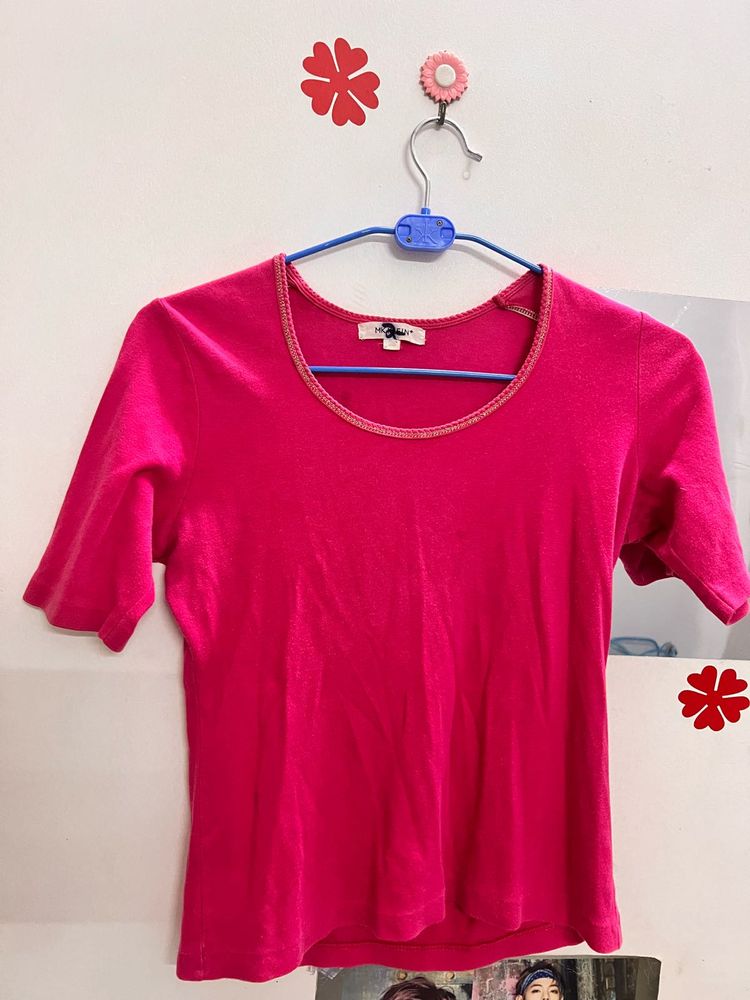 Pink Short Sleeve Top