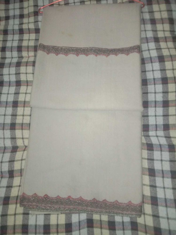 Elegant Shawl with Decorative Trim