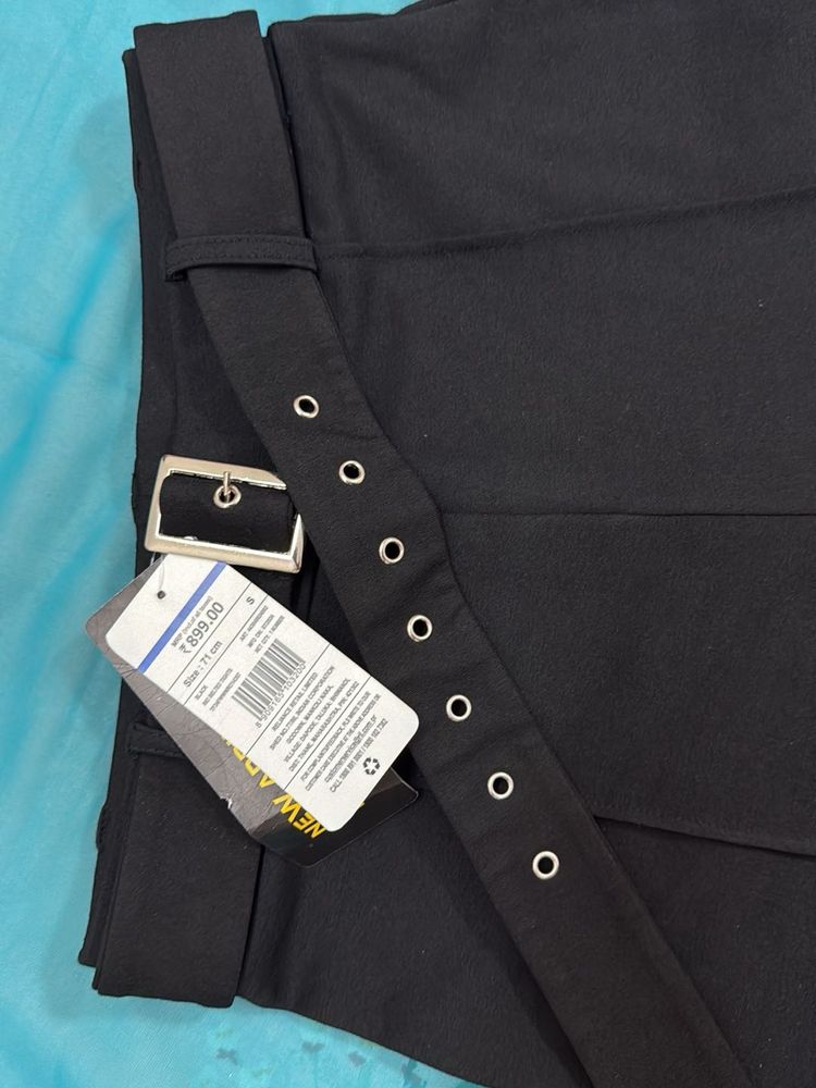 Belted Black Pants