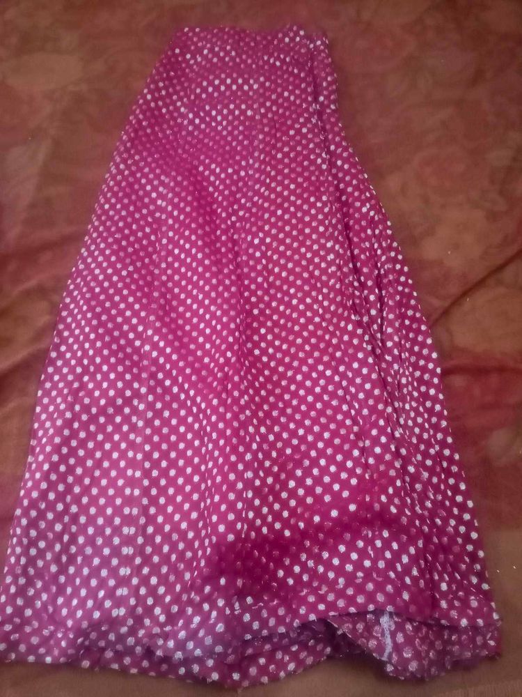 Pink Polka Dot Skirt