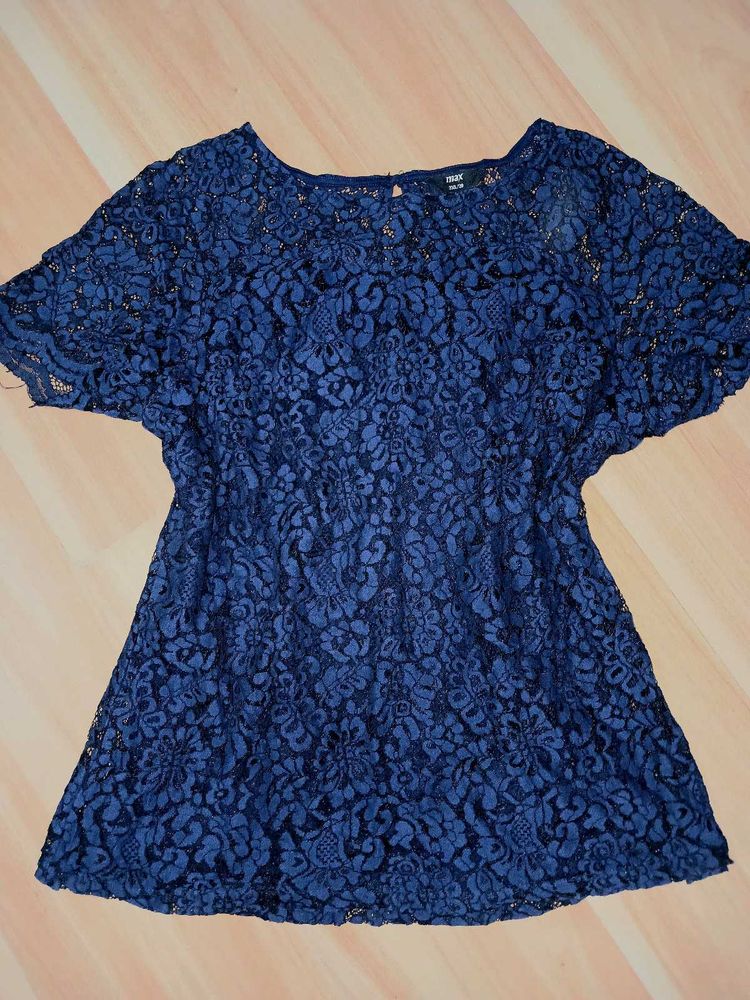 Lace Top - Navy Blue