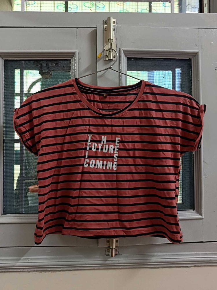 Striped Graphic Tee