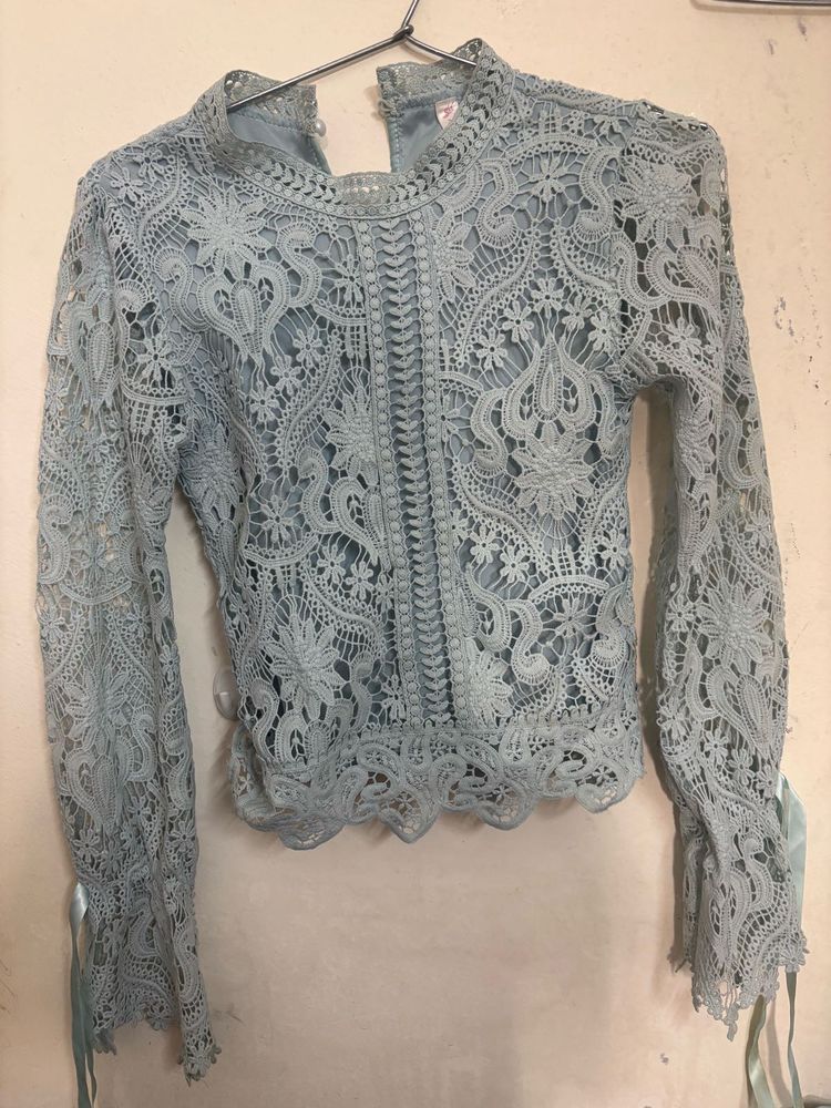 Elegant Lace Long Sleeve Top