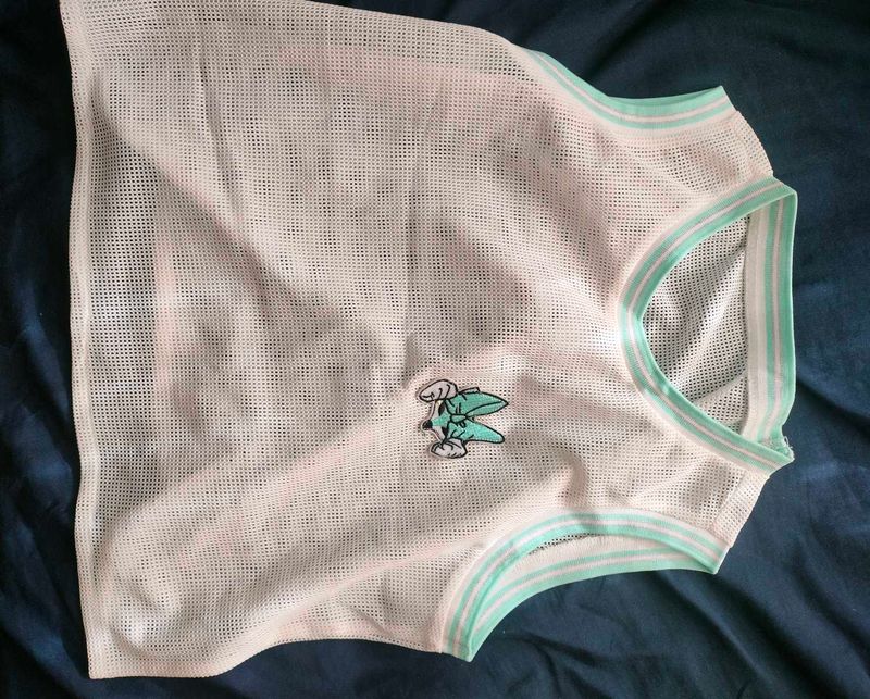 Cute Graphic mesh Tank top