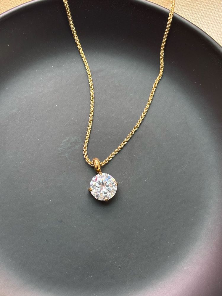 Ariel Solitaire Pendant Necklace Anti-tarnish