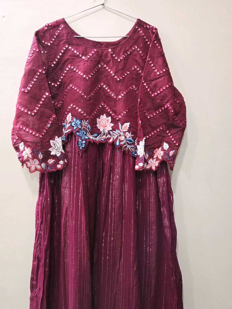 Maroon Party Gown