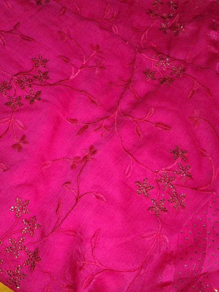 Pure Chiffon Thread Work New Saree