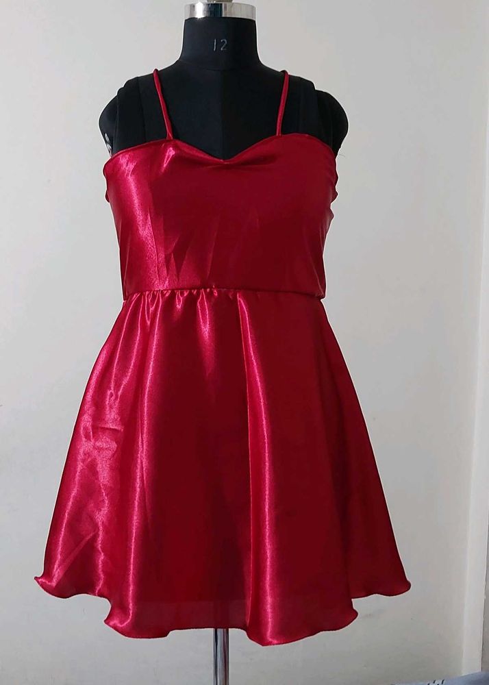 Red Satin Frock