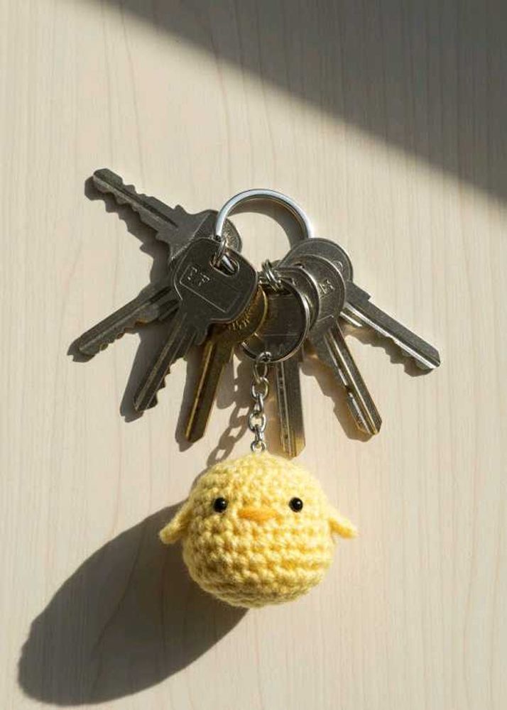 Crochet Chick Keyring