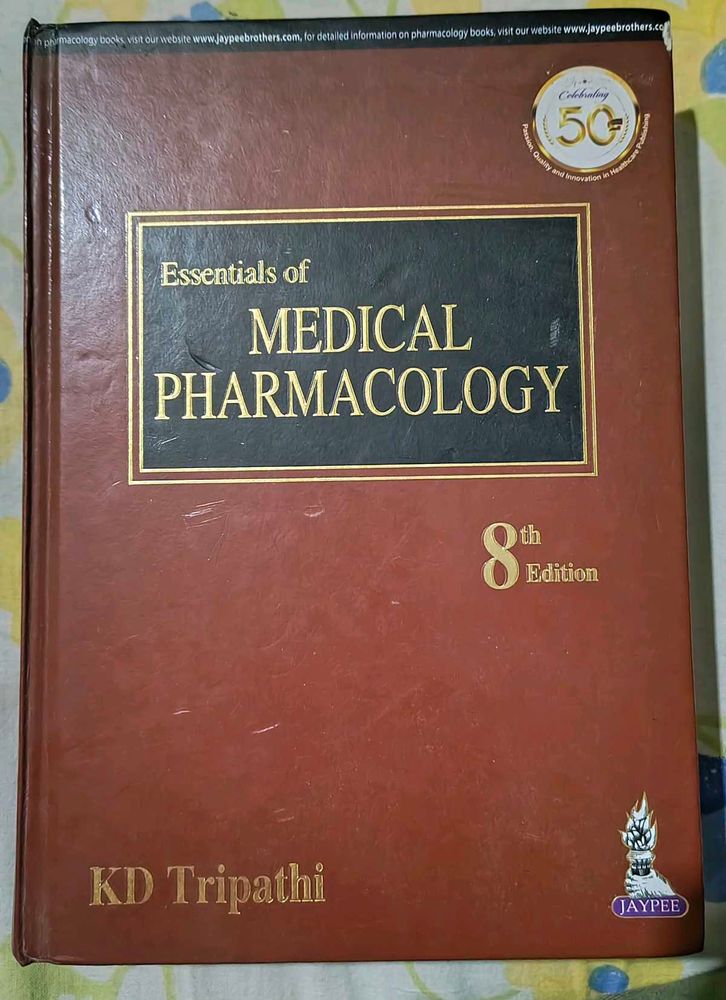 Pharmacology 8th Edition By K. D. Tripathi