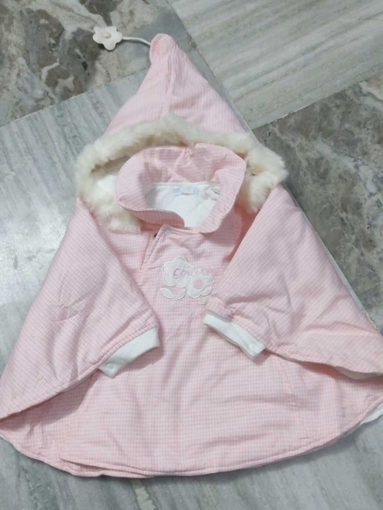 Adorable Pink Baby Pancho