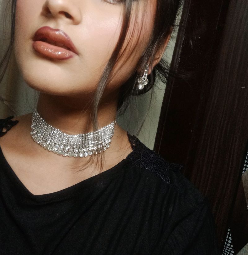 Artificial Diamond Choker &amp; Earrings