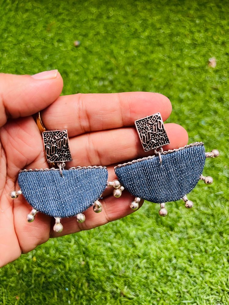 Denim Earrings