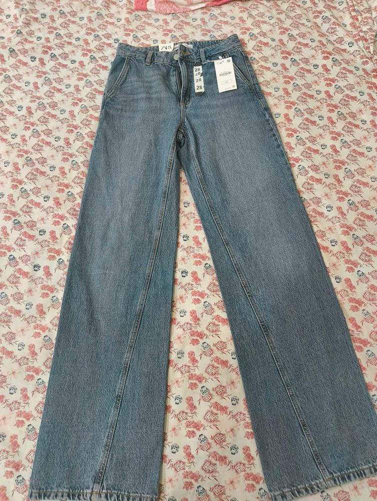 zara straight jeans