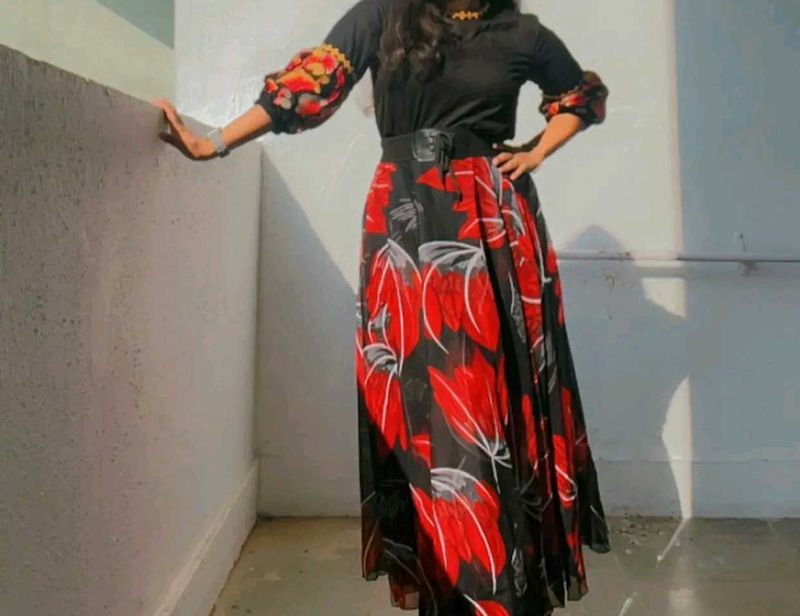 Floral Print Maxi Dress