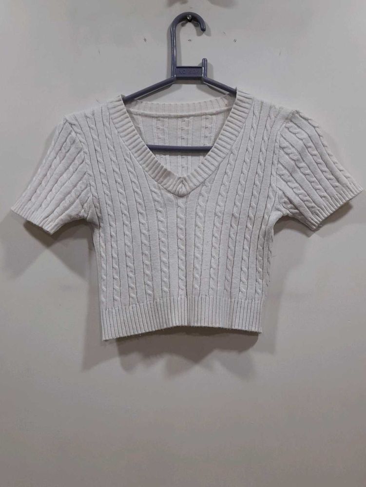 Cable Knit Crop Top