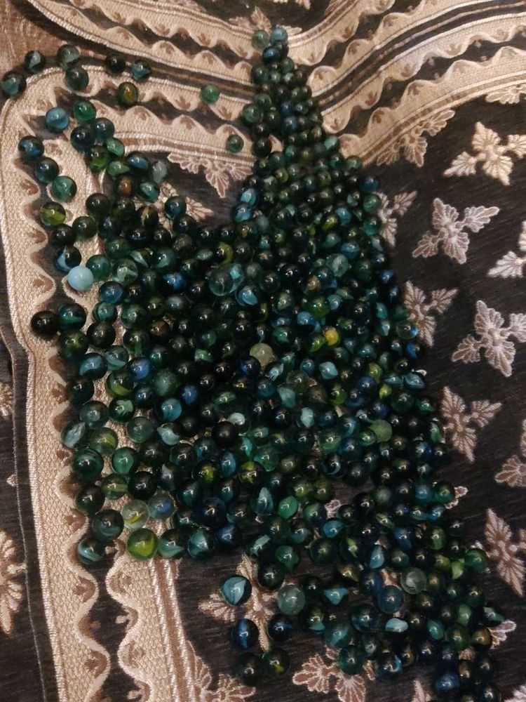 Green-Blue Agate Stone Beads