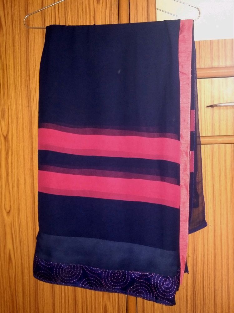 Beautiful georgette saree with blouse