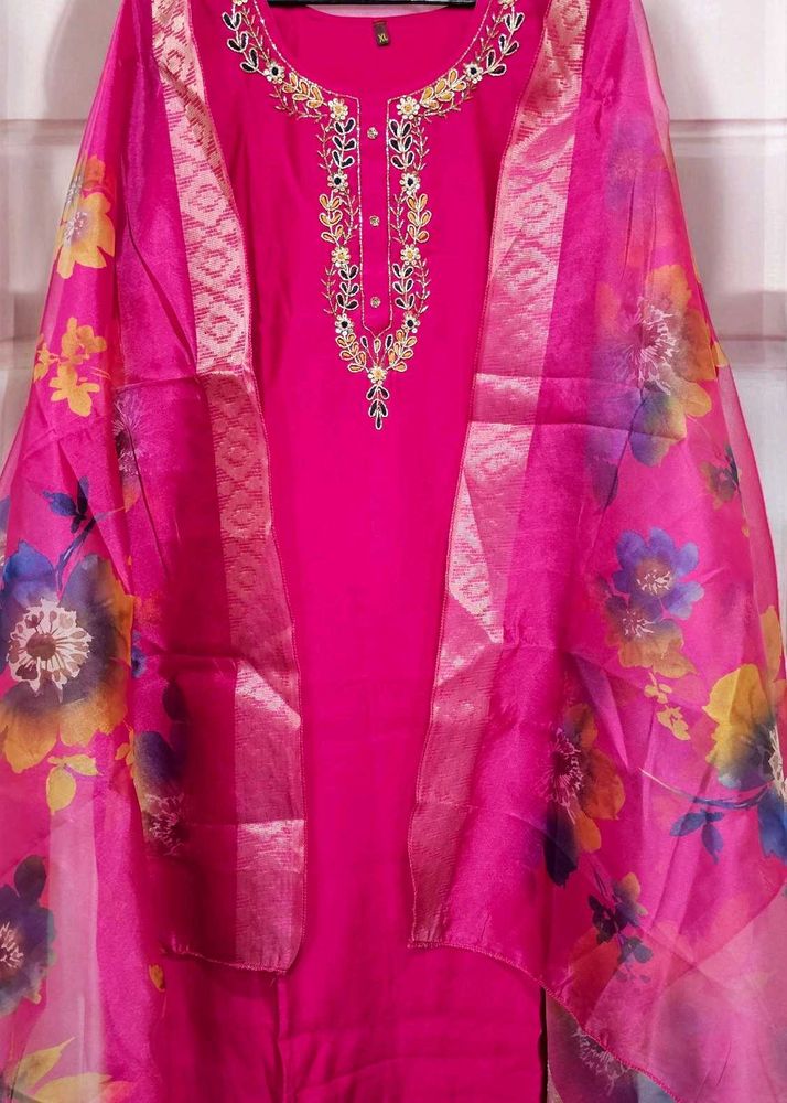Stitched Kurta Set With Digital Dupatta