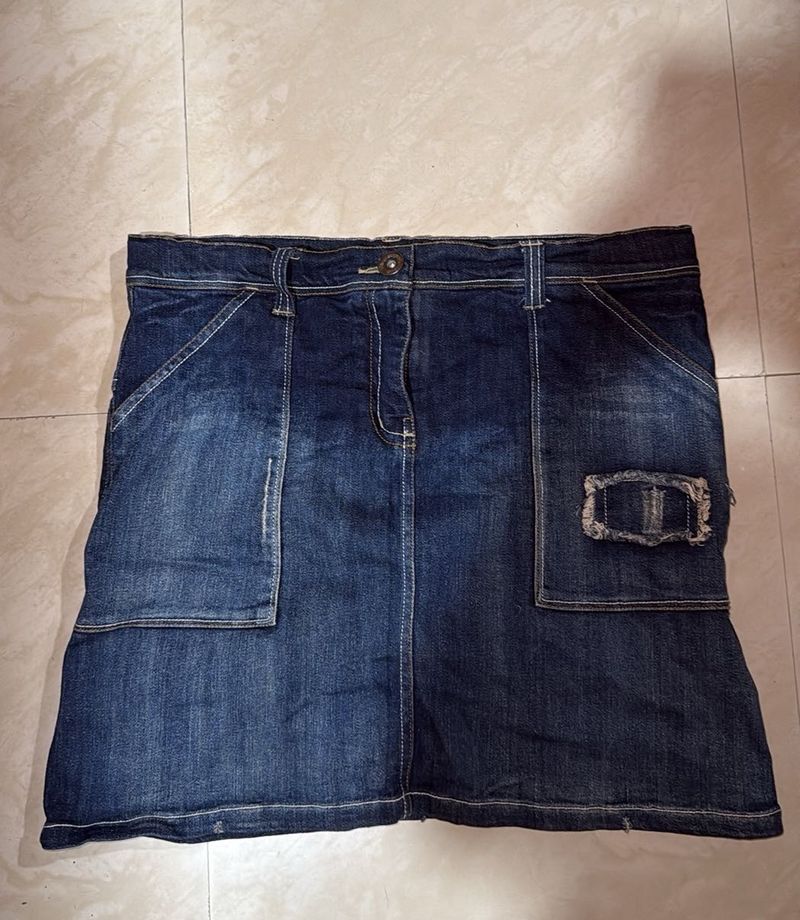 Denim Short Skirt
