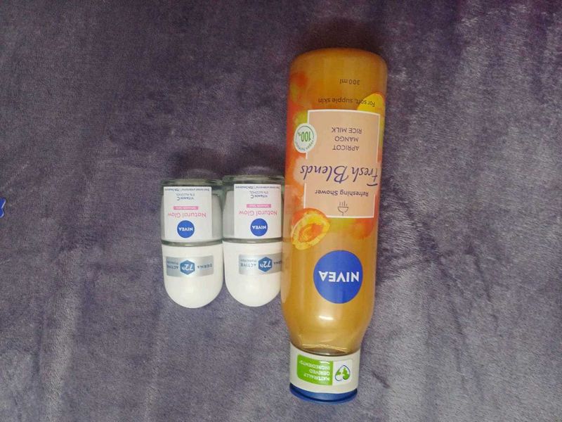 Nivea Natural Glow Deodorant And Bodywash