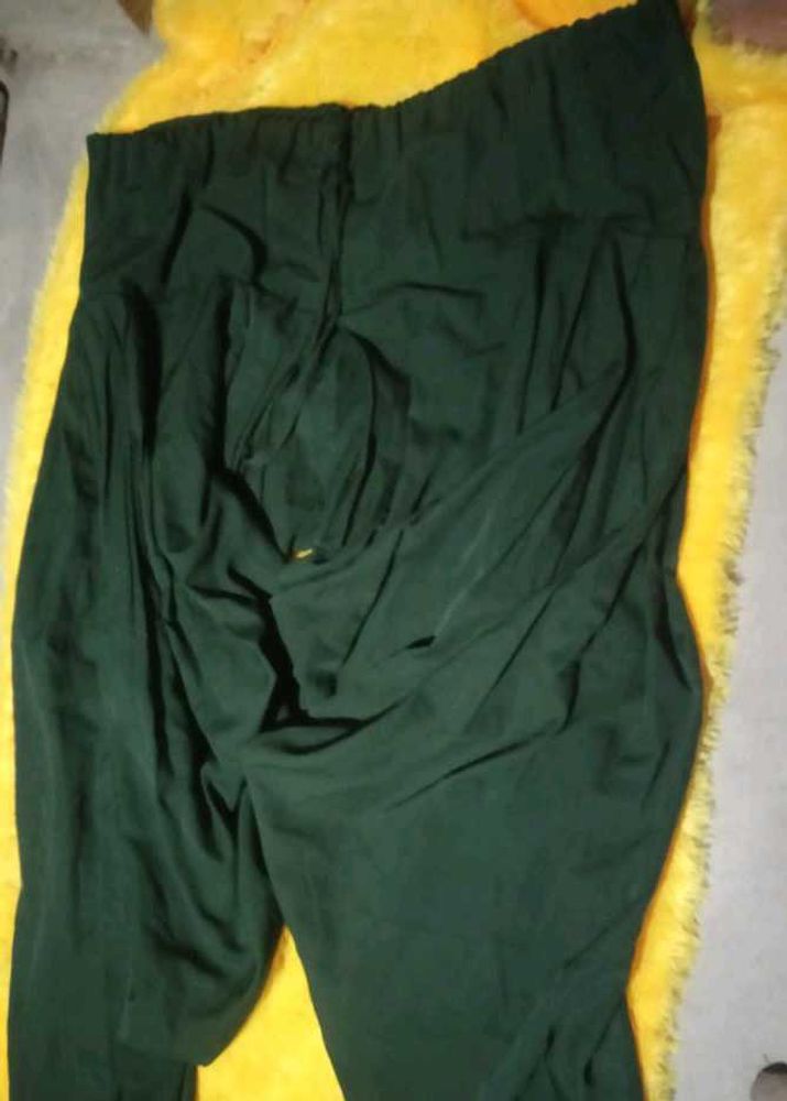 Green Harem  salwar and dupatta net set of 2.