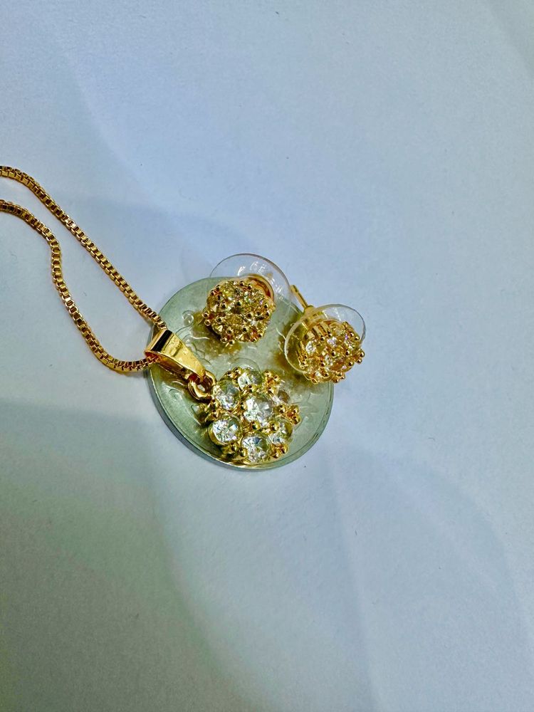 Jewellery Set Light Small American Diamond