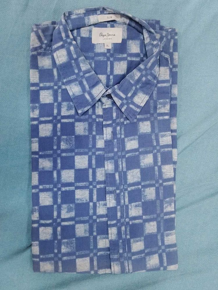 Blue White Checkered Shirt