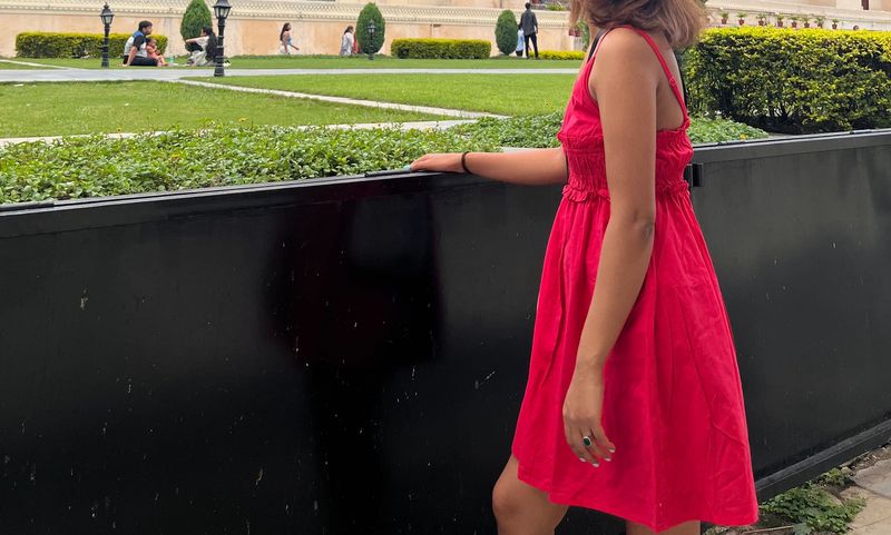 Pink Flared Dress
