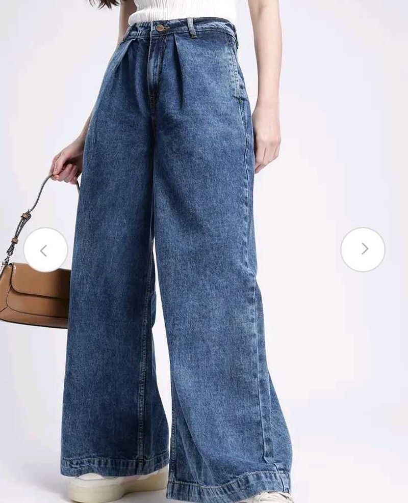 WIDE LEG DENIM JEANS