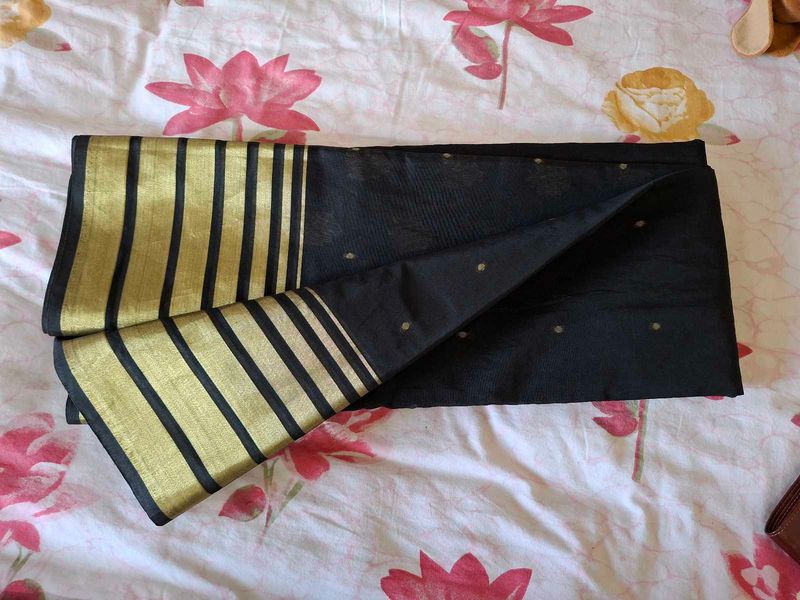 Black &amp; Gold Saree