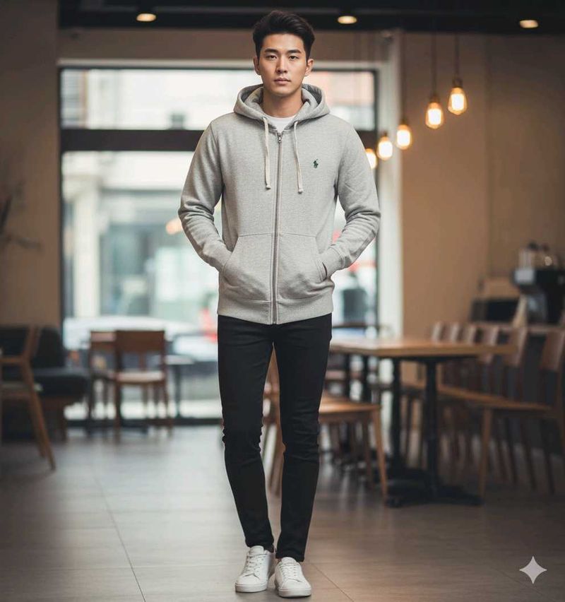 Ralph Lauren Gray Zip Hoodie